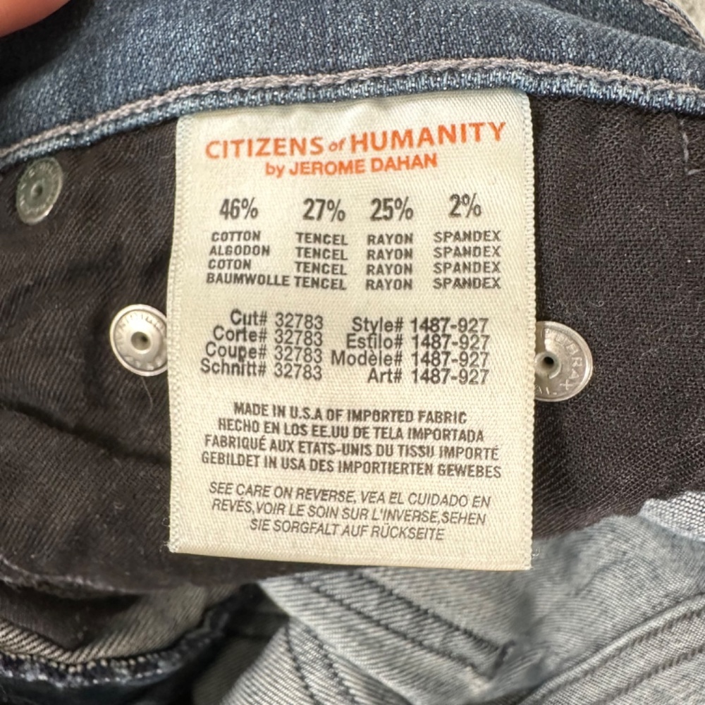 Citizens of Humanity Jeans Women's 26 Blue Mid Rise Skinny Leg Stretch - Picture 11 of 16